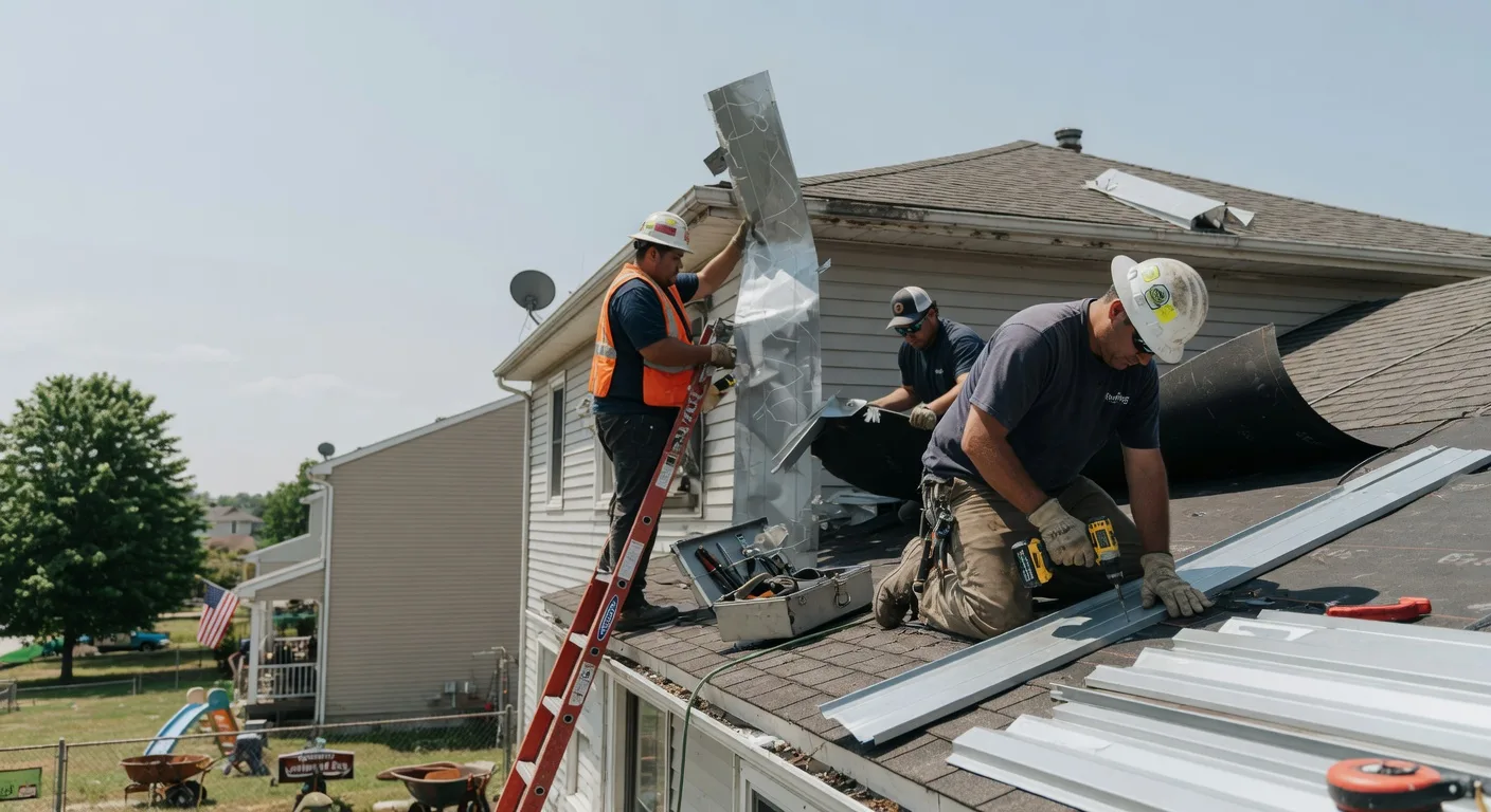 Storm Damage Metal Roof Repair in Herington, KS